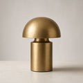 Aged brass touch table lamp
