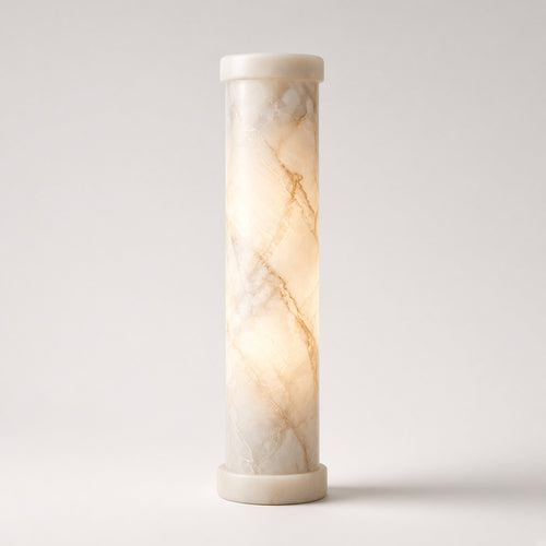 Alabaster column cordless lamp