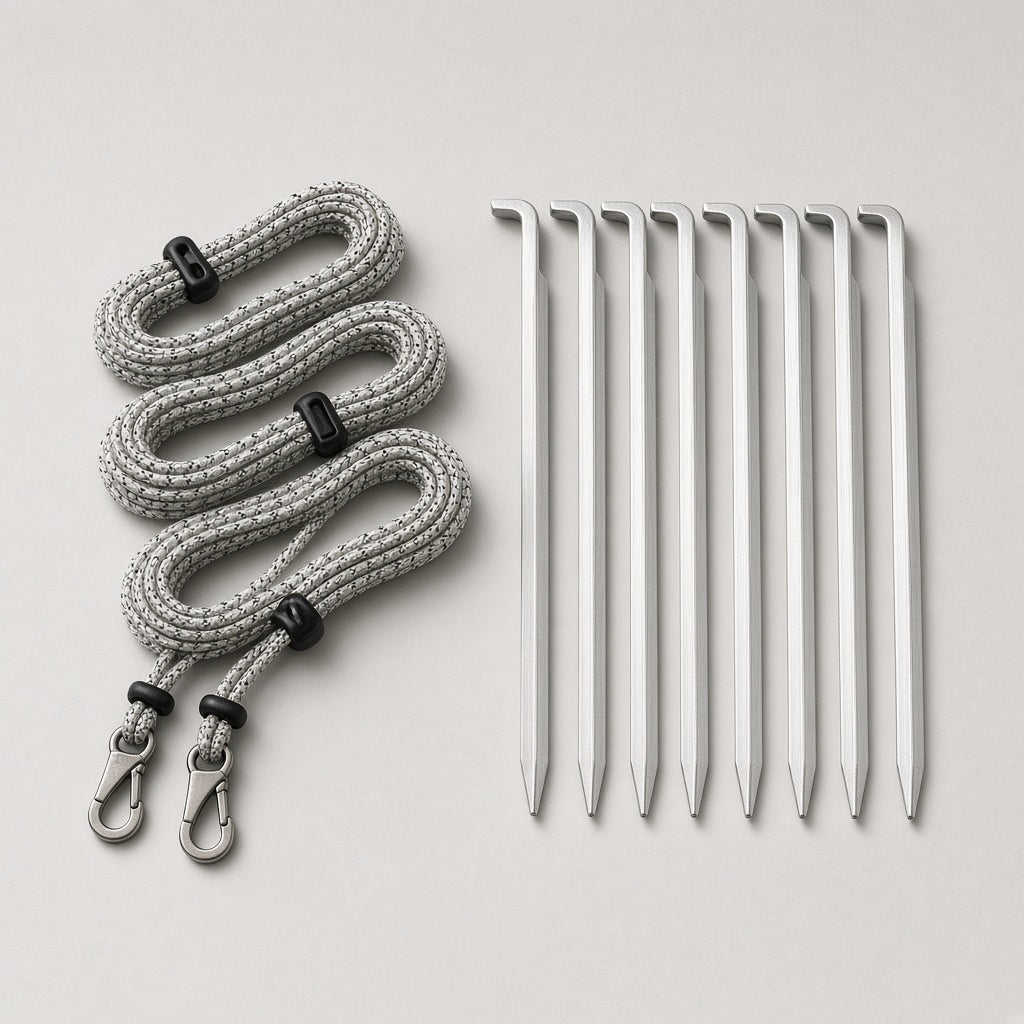 Guy line and peg kit